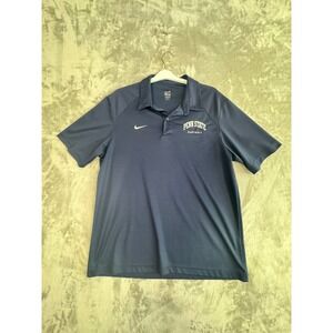 Nike Penn State Football Team Polo Shirt Men's Large Blue Dri-FIT Athletic